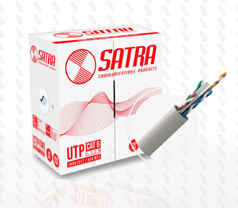 CABLE UTP SATRA CAT6 LSZH-1 24AWG GRIS - CAJA ROJO 305 MT SATRA