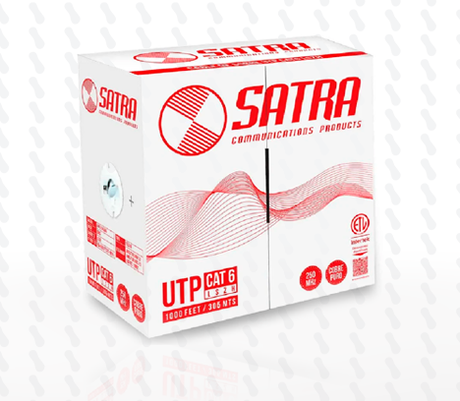 CABLE UTP SATRA CAT6 LSZH-1 24AWG GRIS - CAJA ROJO 305 MT SATRA