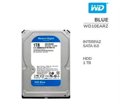 DISCO DURO HDD WESTER DIGITAL WD10EARZ 1TB SATA 3.5" 5400RPM CAVHE 64MB