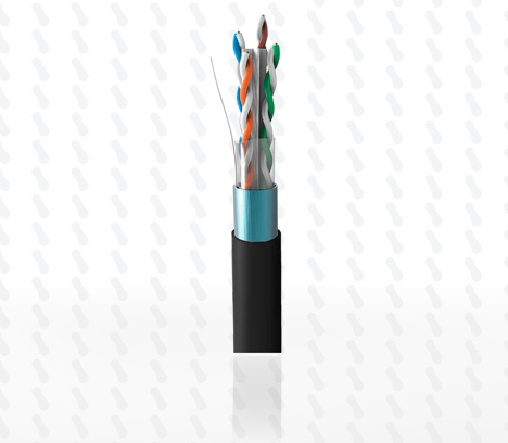 CABLE UTP CAT6 F-UTP/PE 23AWG NEGRO EXTERIOR ROLLO 305 MTS SATRA