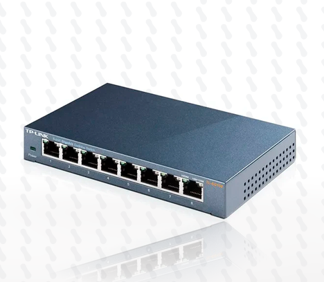 SWITCH TP-LINK TL-SG108 8 PUERTOS 10/100/1000 METALICO