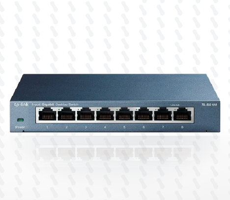 SWITCH TP-LINK TL-SG108 8 PUERTOS 10/100/1000 METALICO