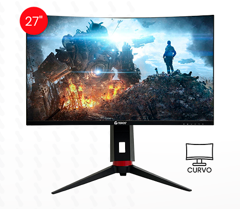MONITOR TEROS TE-2766G 27" VA CURVO 180 HZ 1920X1080 FHD HDMI / DP / FREESYNC