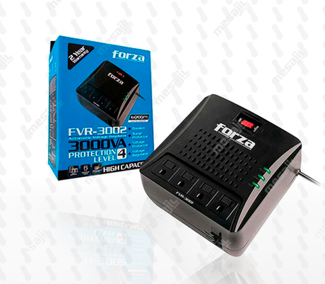 ESTABILIZADOR FORZA FVR-3002 3000VA/1500W 4SALIDAS 220V