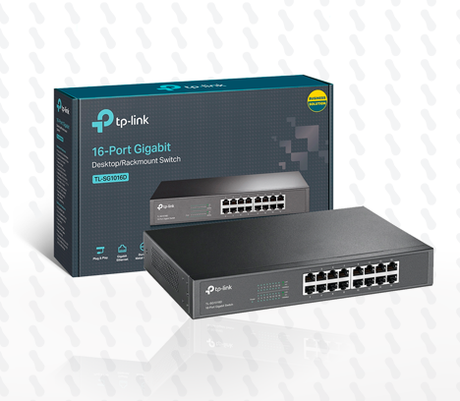 SWITCH TP-LINK GIGABIT 16 PUERTOS TL-SG1016D 10/100/1000
