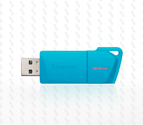 MEMORIA USB KINGSTON DATATRAVELER EXODIA M 128GB AZUL NEON KC-U2L64-7LN