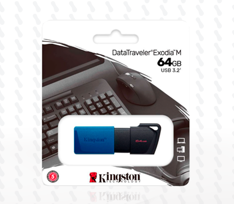 MEMORIA USB KINGSTON DATATRAVELER EXODIA M 64GB DTXM/64GB