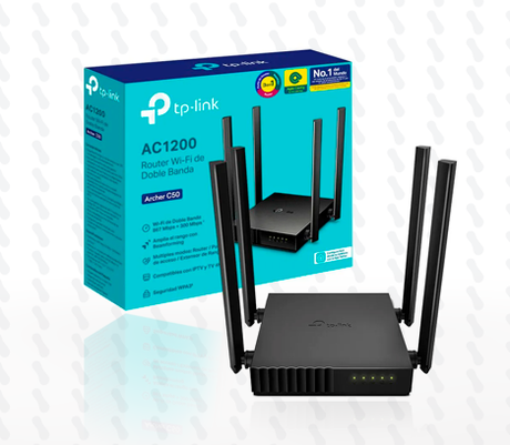 ROUTER TP-LINK ARCHER C50 INALAMBRICO AC1200 DOBLE BANDA
