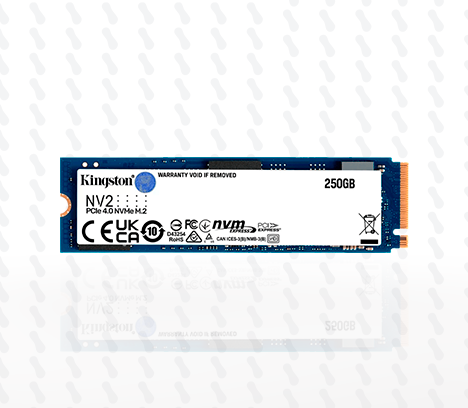 UNIDAD EN ESTADO SOLIDO KINGSTONE NV2 250GB M.2 PCIe 4.0 NVMe SSD