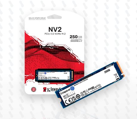 UNIDAD EN ESTADO SOLIDO KINGSTONE NV2 250GB M.2 PCIe 4.0 NVMe SSD