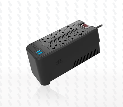 ESTABILIZADOR FORZA FVR-1222USB 1200VA/600W 8 TOMAS / 02 USB 220V