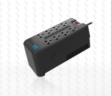 ESTABILIZADOR FORZA FVR-1222USB 1200VA/600W 8 TOMAS / 02 USB 220V