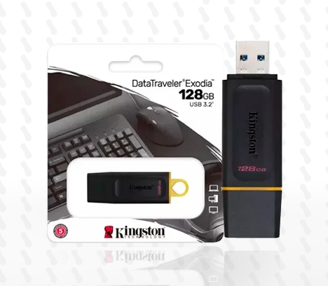 MEMORIA USB KINGSTON DATATRAVELER EXODIA 128GB KC-U2G128-5R