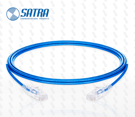 PATCH CORD SLIM CAT6 2MT AZUL SATRA