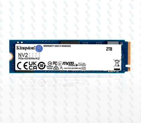 UNIDAD EN ESTADO SOLIDO KIGSTON NV3 2000GB  M.2 PCIe 4.0 NVMe SSD