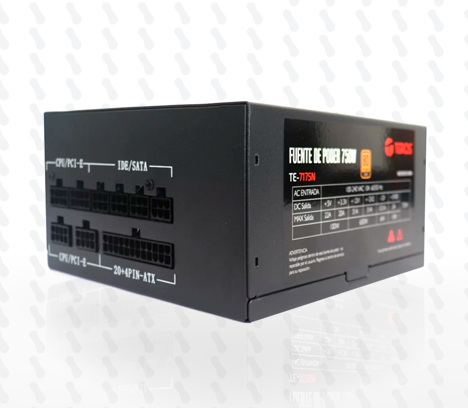 FUENTE DE PODER TEROS TE-7175N 750W 80 PLUS GOLD MODULAR ATX