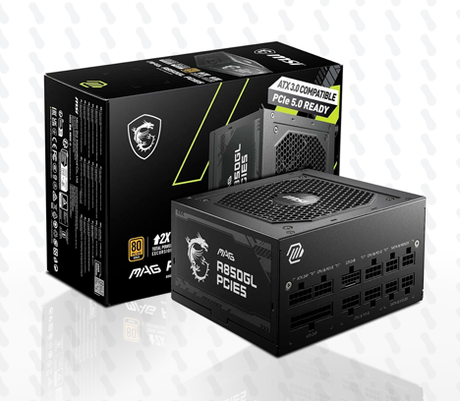 FUENTE DE PODER MSI MAG A850GL 850W, 80 PLUS GOLD  ATX MODULAR