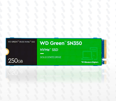 UNIDAD EN ESTADO SOLIDO WD GREEN SN350 250B M.2 PCIe 4.0 NVMe SSD